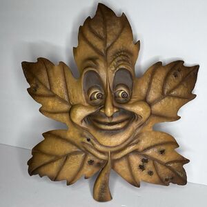 WMG Anamorphic BROWN LEAF Wall Decor Resin 3D Art  EYES PLS READ
